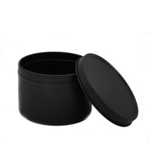 Seamless 250ml Black Tin with Solid Lid