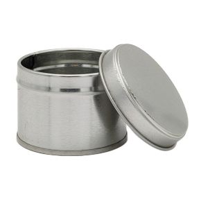 Welded 100ml Silver Tin with Solid Lid