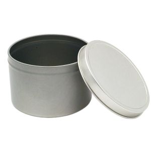 Seamless 250ml Silver Tin with Solid Lid