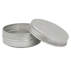 Seamless 60ml Silver Tin with Solid Screw on Lid