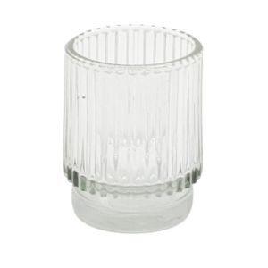 Ribbed Candle Glass