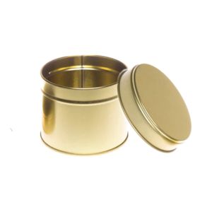 Welded 250ml Gold Tin with Solid Lid