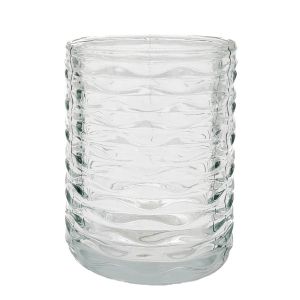 Large Retro Wave Candle Glass
